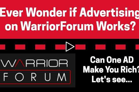 Warrior Forum Ads - Better Than Solo Ads