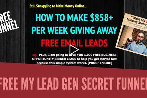 FREE My Lead Gen Secret Affiliate Funnel that Converts