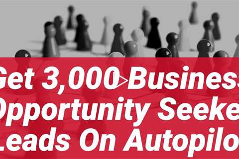 Get 3,000 Fresh Business Opportunity Seeker Leads [2019]