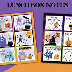 Printable Halloween Lunch Box Notes and Jokes for Kids