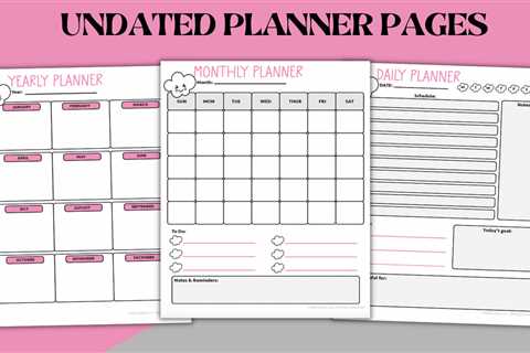 Unlocking Your Full Potential: The Art of Productivity with Printable Undated Planner Pages